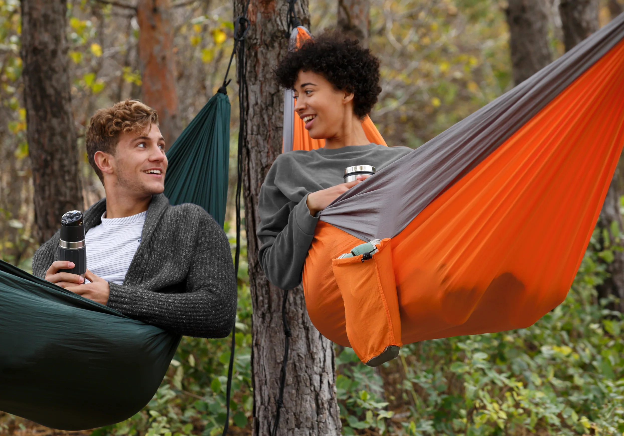 Double Parachute Hammock - Orange - Image 6