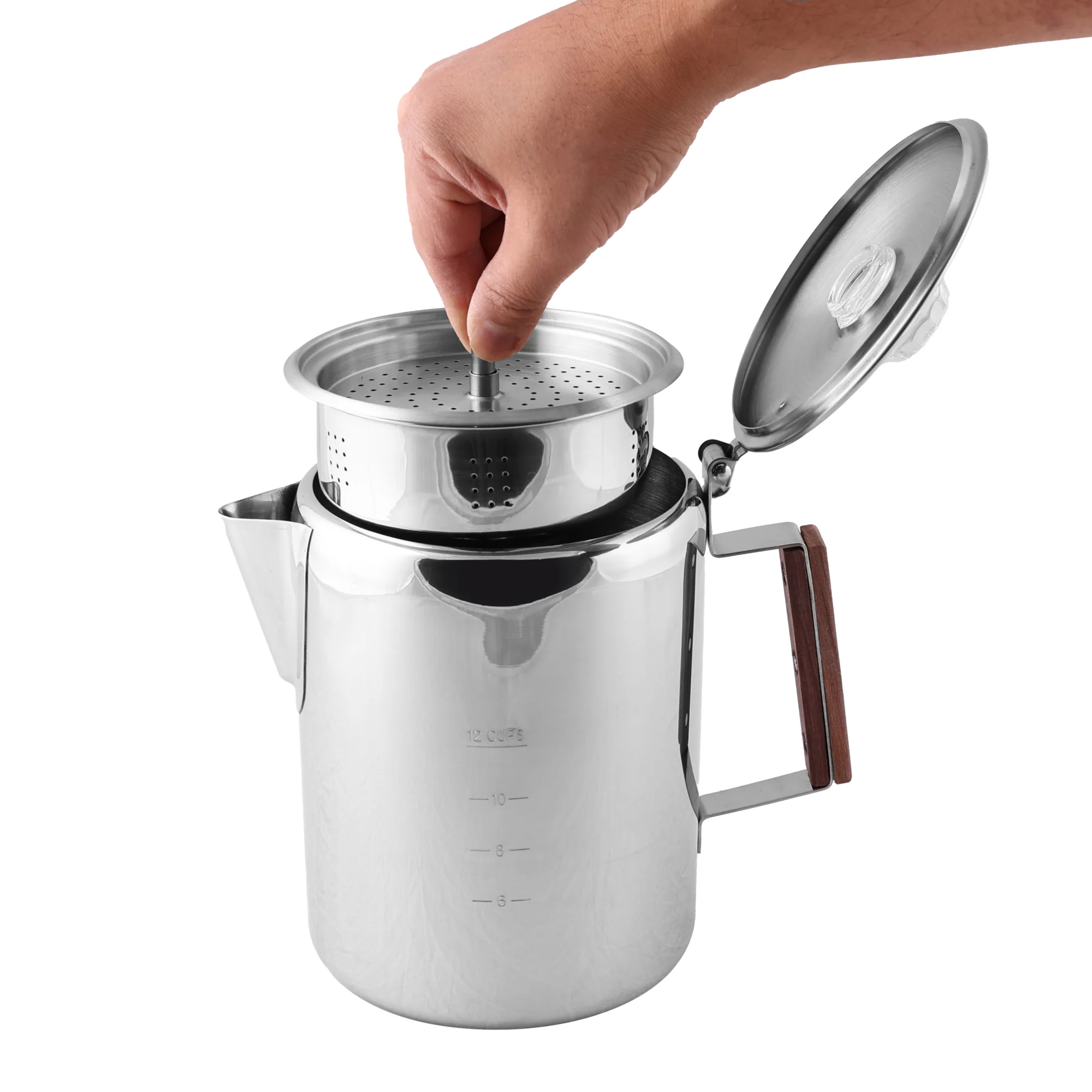 Stainless Coffee Pot - 12 Cup - Image 4